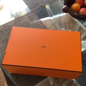 Hermes Orange Empty shoe box 14x8.5x5 inches
